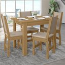 Ver imagem 4 de Kit Mesa de Jantar Bellagio 108x68 Cm com 4 Cadeiras Clara Freijo/savana