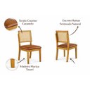 Ver imagem 3 de Sala de Jantar 6 Lugares Egito com Mesa e Cadeiras de Madeira Maciça Móveis Mix