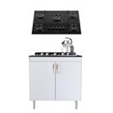 Ver imagem 3 de Kit Balcão para Cooktop 80cm Turim com Cooktop 5 Bocas Essencial Incluso Branco