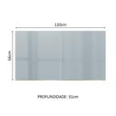 Ver imagem 3 de Armário Aéreo Madesa Lux 120 cm 2 Portas Branco/Cinza