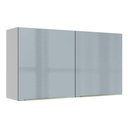 Ver imagem 1 de Armário Aéreo Madesa Lux 120 cm 2 Portas Branco/Cinza