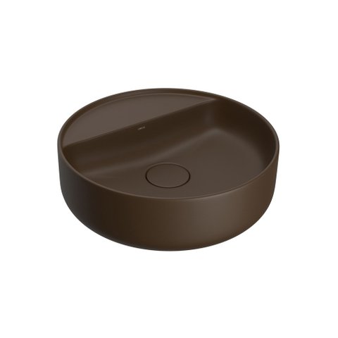 Cuba De Apoio Deca Slim 40X40 L.12040.M.22 Redonda Com Mesa Marrom Fosco