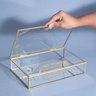 Porta-objetos de Vidro e Metal 25 Cm com Tampa - Oikos - 3