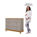 Ver imagem 4 de Cômoda Infantil 100% MDF com 6 Gavetas 120cm Multimóveis Crper-CMO017 Madeirado/Bege