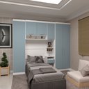 Ver imagem 1 de Quarto de Solteiro com Guarda Roupas e Mesa de Cabeceira Alpes Luciane Móveis