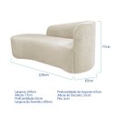 Ver imagem 3 de Kit Divã Recamier Orgânico França 220cm Lado Esquerdo e Poltrona Amore Bouclé