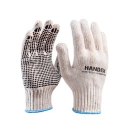 Luvas de Malha Algodão Tricotada Pigmentada Branca 12 Pares - 1