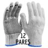 Luvas de Malha Algodão Tricotada Pigmentada Branca 12 Pares - 2