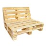 Sofá Pallet Em Pinus Com Encosto 2 Lugares Marrom - 4