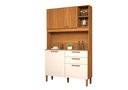 Ver imagem 7 de Armário para Cozinha 120cm Lume Compacto Robusto Pequeno para Apartamento 4 Portas com 2 Gavetas:off