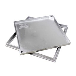 Tampa Tampão Chão Alumínio Fundido Simples Rebaixado 40x40cm - 2