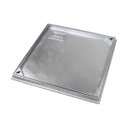 Ver imagem 1 de Tampa Tampão Chão Alumínio Fundido Simples Rebaixado 40x40cm