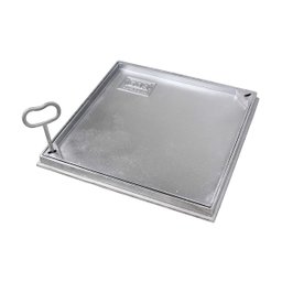 Tampa Tampão Chão Alumínio Fundido Simples Rebaixado 40x40cm - 3