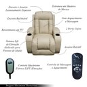 Ver imagem 3 de Poltrona do Papai Miami Elevação Lift 150º Massagem Aquecimento Idoso PU Bege G31 - Encantum