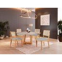 Ver imagem 1 de Sala de Jantar Madeira Maciça 4 Cadeiras - Flow - Harmonia
