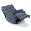 Ver imagem 6 de Poltrona do Papai Reclinável em Tecido Suede Cor Azul Dennin Elétrica- Modelo Imperial