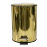 Lixeira Inox com Pedal Dourada 5 Litros Dora - 1