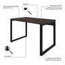 Escrivaninha Mesa Escritório Home Office 1,20x0,70 Yon 40mm Terra Cota - 7