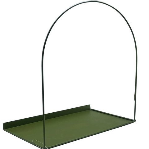 Prateleira Nicho Arco Verde Militar Metal Decorativa Retro Luxo Organizadora Moderna Livros Sala