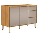 Ver imagem 7 de Balcão para Cozinha 2 Portas 3 Gavetas para Pia 120cm Plena Amarelo/Cinamon/Nude Prime