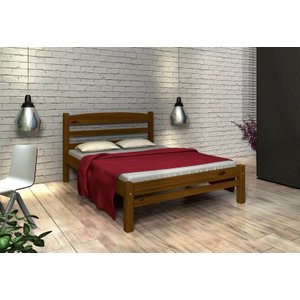 Cama de Casal Madeira Maciça cor IMBUIA