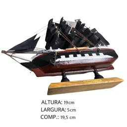 Barco Madeira Caravela Pirata Naus Veleiro Navio Decoração - 10