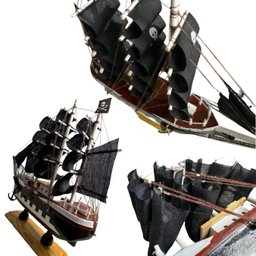 Barco Madeira Caravela Pirata Naus Veleiro Navio Decoração - 8
