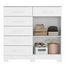 Ver imagem 2 de Cômoda 2 Portas 6 Gavetas New Xangai - Albatroz Móveis - Branco