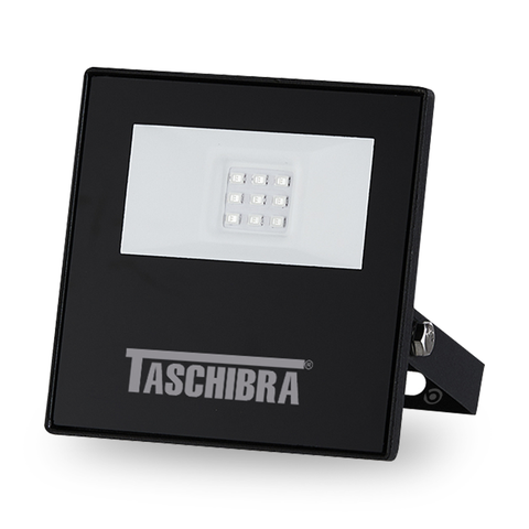 Refletor Taschibra Led Tr Slim 10w 6500k Preto Bivolt
