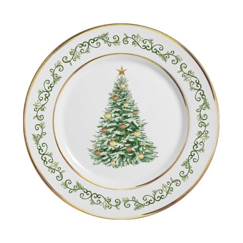 Conjunto de Pratos de Sobremesa 06 Peças Natal Classic Christmas Alleanza