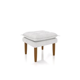 Poltrona de Amamentação Quarto Infantil com Puff Kate Pés Palito Bouclê Off White + Binde Amofada Ne - 10