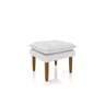 Poltrona de Amamentação Quarto Infantil com Puff Kate Pés Palito Bouclê Off White + Binde Amofada Ne - 10