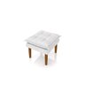 Poltrona de Amamentação Quarto Infantil com Puff Kate Pés Palito Bouclê Off White + Binde Amofada Ne - 11