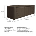 Ver imagem 5 de Calçadeira Baú Queen 160 Cm Para Cama Box Suede Marrom