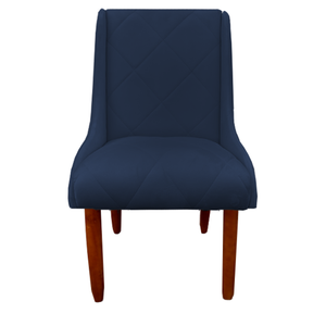 Cadeira Para Sala de Jantar Lizz Pés Palito Veludo Azul Marinho D'Classe Decor