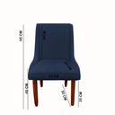 Ver imagem 5 de Cadeira Para Sala de Jantar Lizz Pés Palito Veludo Azul Marinho D'Classe Decor