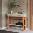 Ver imagem 1 de Aparador para Sala de Estar com 2 Gavetas Pradel Branco/Freijo/Off White