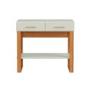 Ver imagem 2 de Aparador para Sala de Estar com 2 Gavetas Pradel Branco/Freijo/Off White