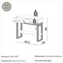 Ver imagem 3 de Aparador para Sala de Estar com 2 Gavetas Pradel Branco/Freijo/Off White