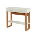 Ver imagem 5 de Aparador para Sala de Estar com 2 Gavetas Pradel Branco/Freijo/Off White