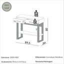 Ver imagem 3 de Aparador para Sala de Estar com 2 Gavetas Pradel