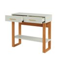 Ver imagem 4 de Aparador para Sala de Estar com 2 Gavetas Pradel Branco/Freijo/Off White