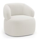 Ver imagem 1 de Poltrona Orgânica Giratória Living Glee Bouclê Off White - Desk Design