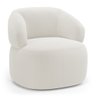 Poltrona Orgânica Giratória Living Glee Bouclê Off White - Desk Design - 1