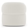 Poltrona Orgânica Giratória Living Glee Bouclê Off White - Desk Design - 8