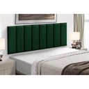 Ver imagem 1 de Kit 5 Cabeceiras Painel Modular Cama Box Solteiro Veludo Verde Madelina Decor