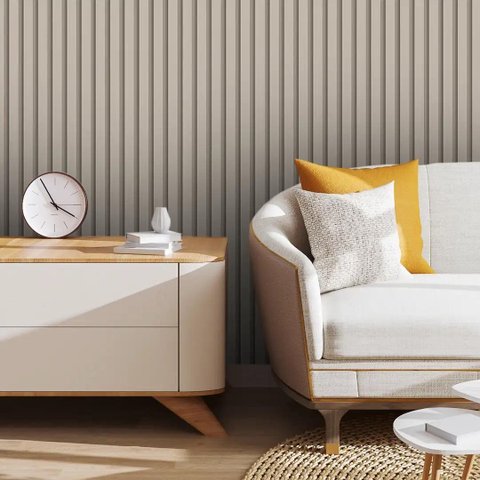 Papel de Parede Adesivo Ripado Bronze Clássico Fino Gh Papel de Parede 2,8m