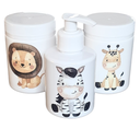 Ver imagem 2 de Kit Higiene Baby Safari 3 Pçs - Tampa com Trava - Plástico