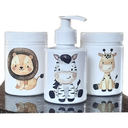 Ver imagem 1 de Kit Higiene Baby Safari 3 Pçs - Tampa com Trava - Plástico