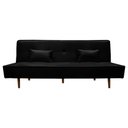 Ver imagem 2 de Sofá Cama Silver 3 Lugares Reclinável Corano Preto